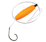 Image of Eagle Claw Lazer Sharpinline Circle Striped Bass Rig Size 7/0 Platinum Black L2004EL Hook, Cigar Foam Float 42in