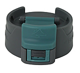Image of Eco Vessel Perk Accessory Lid with Light Gray and Teal Coffee Top