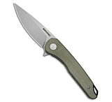 Image of EIKONIC Knife Company Eikonic Dromas Liner Lock Folding Knife Olive Canvas Micarta 3.25 SW 575BF9E3