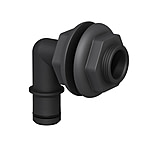 Image of Flow-Rite Qwik-Lok Flanged Thru-Hull 3/4" Fitting - 90 deg Elbow