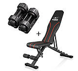 Image of Flybird Fitness Bundle Set Of Dumbbells 55 Lbs &amp; Weight Bench FB139