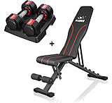 Image of Flybird Fitness Fb139 1 Weight Bench Dumbbells Bundle Set 15lb