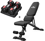 Image of Flybird Fitness Wp129 Weight Bench Dumbbells Bundle Set 15lb