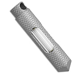 Image of Glow Rhino Knurled Titanium Nitride Green Tritium Glow Fob 1.5 Silver E2948A5C