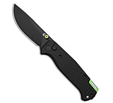 Image of Glow Rhino Mcguire Button Lock Pocket Knife Black G-10 + Green Stud 3 Black 33EC1E6A