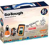 Image of Go-Tough 7 Piece Camping Gift Set - Phone Pouch, Fork/Spoon/Knife, 3 Led Tent Bulb, Watch, Arm Bands, Multi Tool