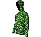 Image of Googan Squad Green Fish Camo Hooded Long-Sleeve Shirt - Men's