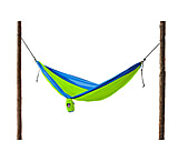 Image of Grand Trunk Double Parachute Nylon Hammock-Blue/Lime
