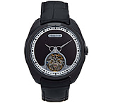 Image of Heritor Automatic Roman Semi-Skeleton Leather-Band Watches