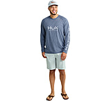 Image of HUK Performance Fishing Pursuit Heather Long Sleeve Shirt - Men's