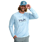 Image of HUK Performance Fishing Pursuit Printed LS Crew Shirt - Men's