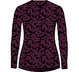 Icebreaker 200 Oasis Long Sleeve Crewe Macro Forms Top - Women's, Tempo/Black/Nightshad/Aop, Extra Large, IB0A56UD989XL