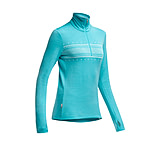 Image of Icebreaker Tech Long Sleeve Half Zip Top - Women's-Fair Isle Glacier-Large
