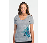 Image of Icebreaker Tech Short Sleeve V Chrysanthemum Clearance - Women's-Metro-Small