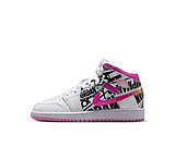 Image of Jordan Air Jordan 1 Mid Big Kids' Shoes in White IX3523-101 28953BD7