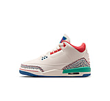 Image of Jordan Air Jordan 3 Retro Play Your Way Big Kids' Shoes in White IO2076-100 02BF25F5