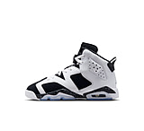 Image of Jordan Air Jordan 6 Retro Black and White Big Kids' Shoes in White 384665-108 4CD14B72