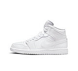 Image of Jordan Men's Air Jordan 1 Mid Shoes in White 554724-136 CD8D9640