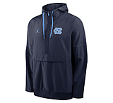 Image of Jordan Men's North Carolina Sideline Anorak Jordan Brand College 1/2-Zip Hooded Jacket in Blue 0JAT99MKNCN-PTU 9B70E20D