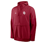 Image of Jordan Men's Oklahoma Anorak Jordan Brand College 1/2-Zip Hooded Jacket in Red 0JAT0DWVOKN-PTU B62A15E4