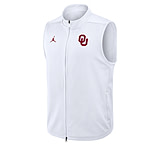 Image of Jordan Men's Oklahoma Primetime Victory Jordan Brand Therma-FIT College Full-Zip Vest in White 0JOJ10AOKN-3VN DB0EE173