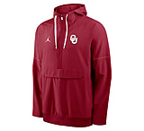 Image of Jordan Men's Oklahoma Sideline Anorak Jordan Brand College 1/2-Zip Hooded Jacket in Red 0JAT99MIOKN-PTU 97B7683A