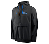 Image of Jordan Men's UCLA Sideline Anorak Jordan Brand College 1/2-Zip Hooded Jacket in Black 0JAT08DRUCL-PTU 2E4377E8