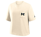 Image of Jordan Michigan Pocket Boxy Nike Women's College T-Shirt in Brown 1JCM15AMWN-RMN 355CAB10