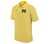 Image of Jordan Michigan Wolverines Primetime Victory Striped Nike Men's Dri-FIT College Polo in Yellow CLF24PO0JLXQX7-MIC 2C178A86