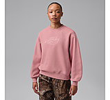 Image of Jordan Women's Jordan Brooklyn Fleece Fireside Crew-Neck Sweatshirt in Pink IM7256-685 AB61E464