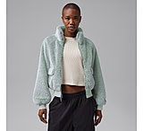 Image of Jordan Women's Jordan Flight Faux Fur Jacket in Green IM7177-384 9A17BEC2