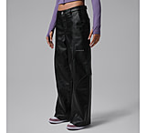 Image of Jordan Women's Jordan Flight Faux-Leather Baggy Pants in Black IM7186-010 0537F87B