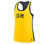 Image of Jordan Women's Michigan Jordan Brand Dri-FIT College Racerback Tank Top in Yellow 0JE109SKMWN-A80 BBA27303