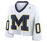 Image of Jordan Women's Michigan Logo Jordan Brand Dri-FIT College Cropped Jersey in White 0JO3081KMWN-2B9 F2912F56