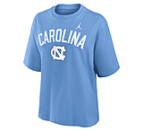 Image of Jordan Women's North Carolina Arch Over Logo Boxy Jordan Brand College T-Shirt in Blue 0JCM4EYNCN-KMG AD322C38