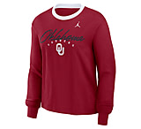 Image of Jordan Women's Oklahoma Legacy Jordan Brand College Long-Sleeve T-Shirt in Red 0JN299MIOKN-MGK 96F93E5F