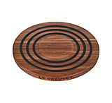 Image of Le Creuset Magnetic Wooden Trivet - Acacia Wood w/ Black Silicone Rings
