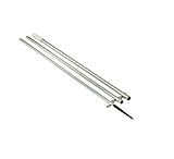 Image of Lee's Tackle 18.5ft Bright Silver Pole w/Black Spike Step Tube 1.5in