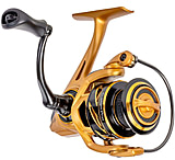 Lew's Custom Pro 100 Spinning Reel, SZ 100 Reel, 10+1 Bearings, 5.2-1 Ratio, Aluminum Frame and Sideplate, Aluminum Speed Gears, Hybrid Carbon Drag, Reversible Retrieve, Gold/Black, CP100G2