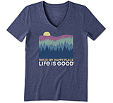 Image of Life Is Good Cool Vee Happy Places Trees T-Shirt - Women's