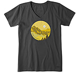 Image of Life Is Good Crusher Vee Beautiful Flock T-Shirt - Women's