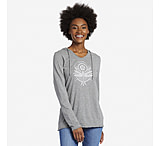 Image of Life Is Good Hooded Smooth Tee Long Sleeve Primal Dragonfly T-Shirt - Women's