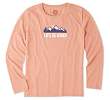 Image of Life Is Good Mountain Scene Long Sleeve Cool Tee Women's