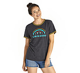 Image of Life Is Good Ringer Cool Tee Outdoor Vibes - Women's