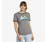Image of Life Is Good Ringer Cool TeeMinimalist Landscape T-Shirt - Women's