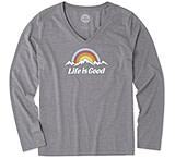 Image of Life Is Good Snowy Mountains Long Sleeve Cool Vee Women's