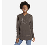 Image of Life Is Good Supreme Moon Pattern Hooded Pullover Women's