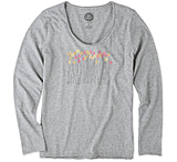 Image of Life Is Good Wild Flower Meadow Long Sleeve Smooth Tee Women's