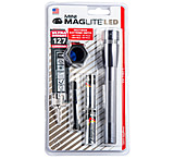 Image of Maglite SP2209C Mini Maglite Red/Blue/Clear LED 97 Lumens AA (2) Battery Gray C