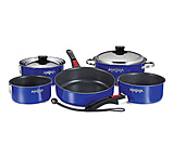 Image of Magma Non Induction Non-Stick Cookware Set - 10 Piece - Cobalt Blue